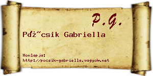 Pócsik Gabriella névjegykártya