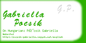 gabriella pocsik business card